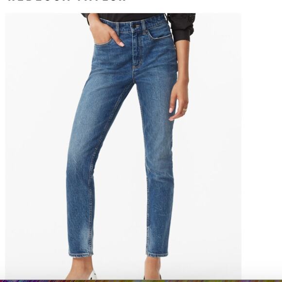 New Rebecca Taylor Denim La Vie Ines High Rise Slim Straight Leg Jean 24 Capsule - Picture 1 of 14